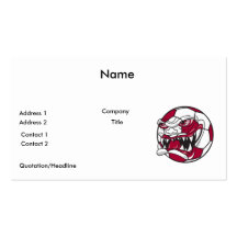 angry mean extreme soccer ball graphic business card