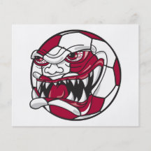 angry mean extreme soccer ball graphic personalized flyer