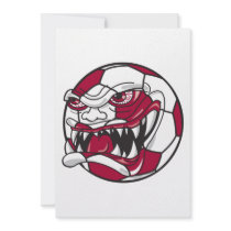 angry mean extreme soccer ball graphic custom announcement