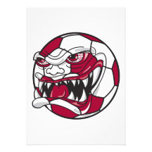 angry mean extreme soccer ball graphic custom announcement