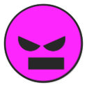 Angry Mister Anti-Smiley Face Sticker