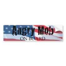 ANGRY MOB ON BOARD BUMPER STICKERS