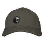 Angry Monkee Hat - Black/Dark Grey Embroidered Hat
