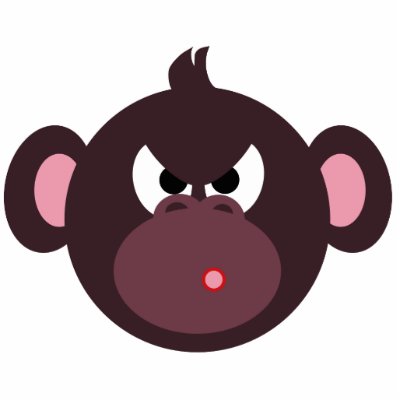 Angry Monkey pin Photo Cutout by Elsapozu