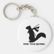 Angry Ninja Squirrel Collection Key Chains