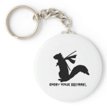 Angry Ninja Squirrel Collection Key Chain
