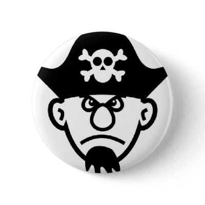 Angry Pirate Button by PiratesQuarters