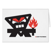 Angry Polynesian Greeting Card