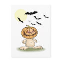 Angry Pumpkin Bunny postcards