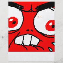 Angry Red Rage Face Full Color Flyer