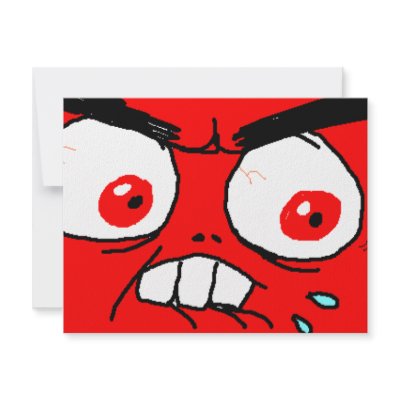 Angry Red Rage Face Announcement by worldsfinestshop