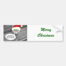 Angry Santa Cat Bumper Sticker