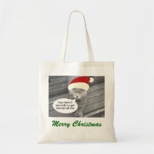 Angry Santa Cat Tote Bag