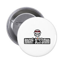 Angry-Scotsman Skull Button
