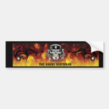 Angry-Scotsman-Sticker Bumper Stickers