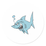 angry shark stickers