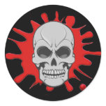 Angry Skull & Blood Splat: Custom Sticker