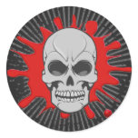 Angry Skull & Blood Splat: Custom Sticker