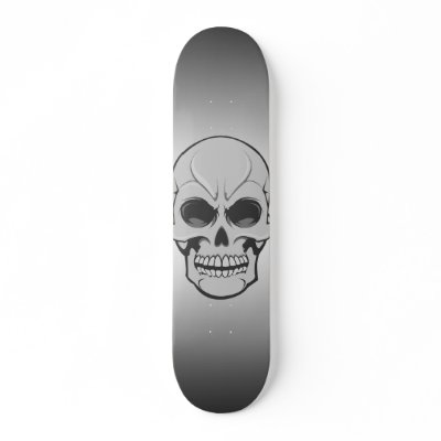 Angry Skull: Vector Art: Custom Skateboard by spiritswitchboard