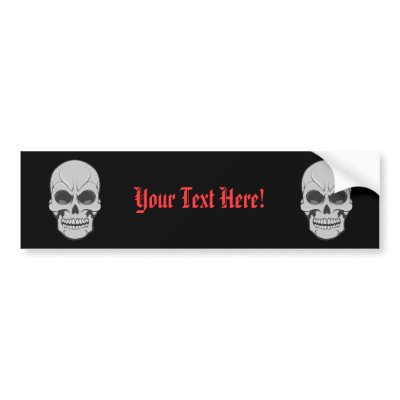 Angry Skull: Vector Illustration: Bumper Sticker by spiritswitchboard