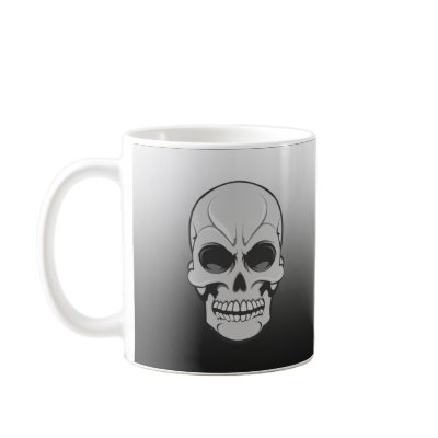 Angry Skull: Vector Illustration: Coffee Mug by spiritswitchboard