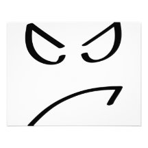angry smiley icon personalized invitations
