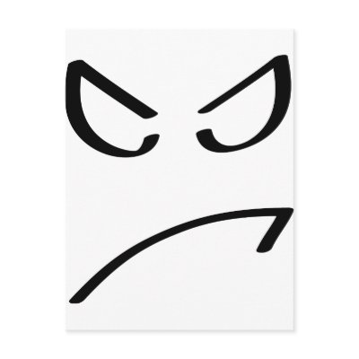 angry smiley icon postcard by topshirt