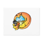 Angry smiley post card