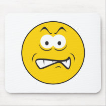 Angry Snarling Smiley Face Mousemats