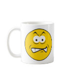 Angry Snarling Smiley Face mugs