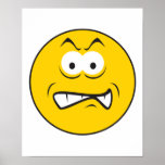 Angry Snarling Smiley Face Posters