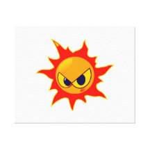 Angry Sun Canvas Print