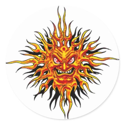 Angry Sun Sticker by Creep1973