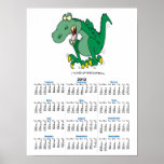angry t-rex dino tantrum poster