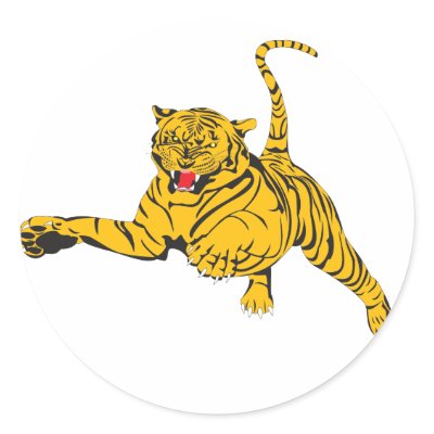 Angry Tiger Sticker by Jungleshoppe