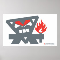 Angry Tikiman - Grey Print