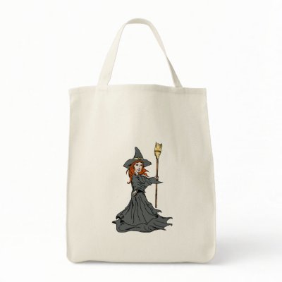Angry Witch Tote Bag by triplegoddess