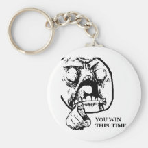 Angry You Win This Time Face Key Chains
