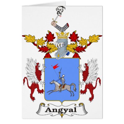 Angyal Family Hungarian Coat of Arms Card by NemethArt