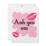 Anh yeu em - Vietnamese I love you invitations