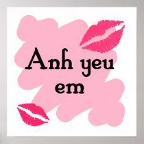 Anh yeu em - Vietnamese I love you Posters
