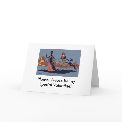 ANICHINI art Deco Lady Greyhound, Please, Plea... Card by PURPLEGREYHOUND