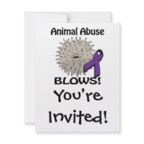 Animal Abuse Blows Awareness Design Custom Announcement