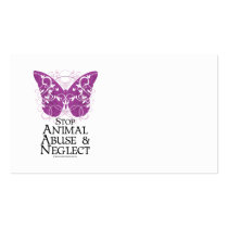 Animal Abuse Butterfly Business Card