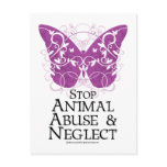 Animal Abuse Butterfly Post Cards