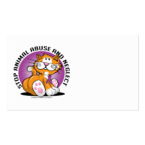 Animal Abuse Cat Business Cards