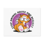 Animal Abuse Cat Postcard