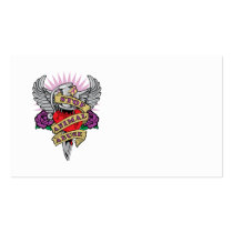 Animal Abuse Dagger Business Card