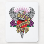 Animal Abuse Dagger Mouse Pad