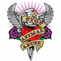 Animal Abuse Dagger Acrylic Cut Outs